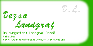 dezso landgraf business card
